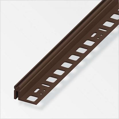 Immagine di PROFILO DI SUPPORTO IN PVC, 1,0 MT, COLORE MARRONE, 23X30 MM