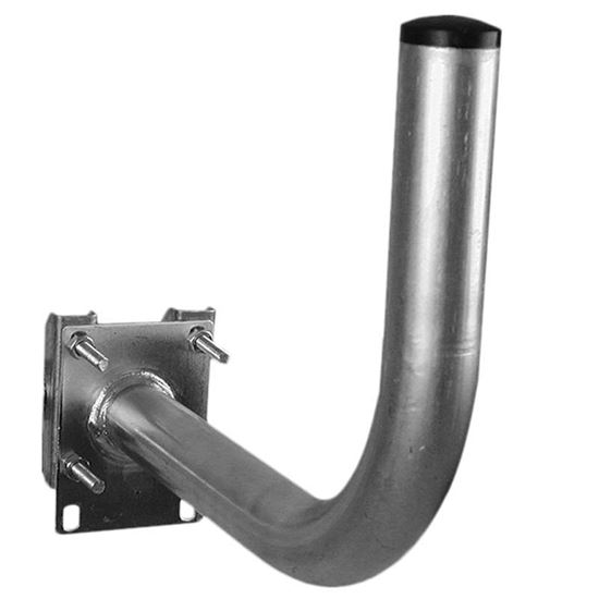 Immagine di SUPPORTO A 90°, 8 FORI PER ISTALLAZIONE A MURO, PALO, RINGHIERA, Ø44 CM, H.25 CM, TUBO Ø40 MM, SPESSORE 1,2 MM