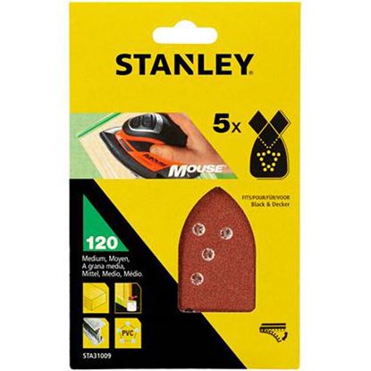 Immagine di 5 FOGLI MOUSE, VELCRO, GRANA 120