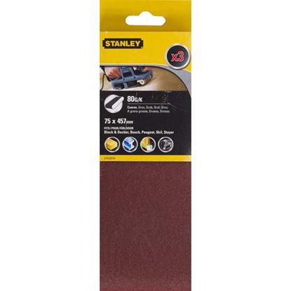 Immagine di 3 NASTRI ABRASIVI, 75X457 MM, GRANA 80