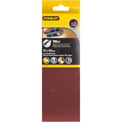 Immagine di 3 NASTRI ABRASIVI, 75X457 MM, GRANA 100