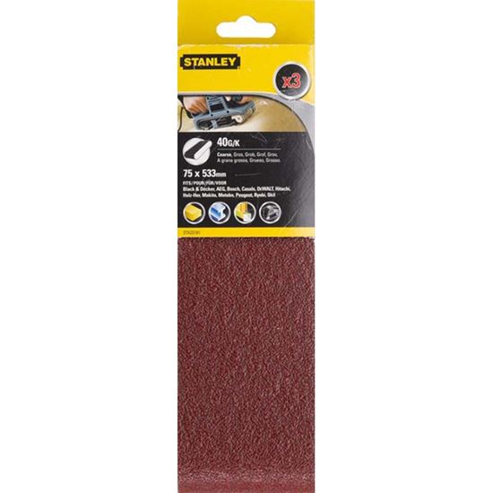 Immagine di 3 NASTRI ABRASIVI, 75X533 MM, GRANA 40