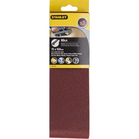 Immagine di 3 NASTRI ABRASIVI, 75X533 MM, GRANA 60
