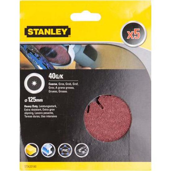 Immagine di 5 DISCHI IN FIBRA, PER ANGOLARI, Ø125 MM, GRANA 40