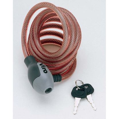 Immagine di CAVO ANTIFURTO VIRO PER BICICLETTE, HAWAII, ACCIAIO INTRECCIATO,Ø8 MM, LUNGHEZZA 180 CM