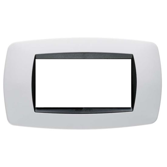 Immagine di PLACCA MODO, IN TECNOPOLIMERO, COLORE TITANIO, 4 POSTI