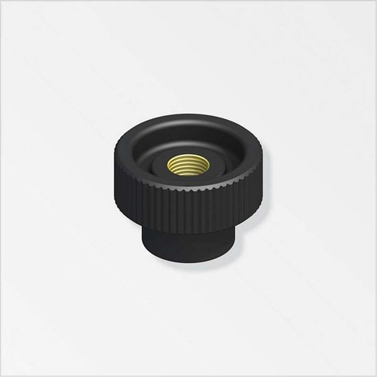 Immagine di DADI ZIGRINATI M5, PVC NERO, 4 PEZZI