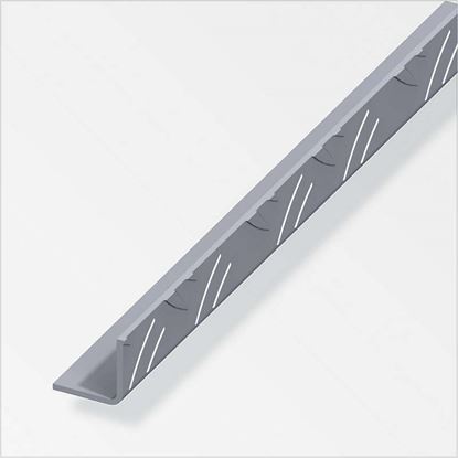 Immagine di ANGOLARE STRIATO, LATI UGUALI ALLUMINIO, 2,50 MT, 23,5X1 MM