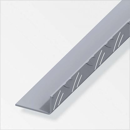 Immagine di ANGOLARE STRIATO, LATI DISUGUALI ALLUMINIO, 1 MT, 35,5X65 MM