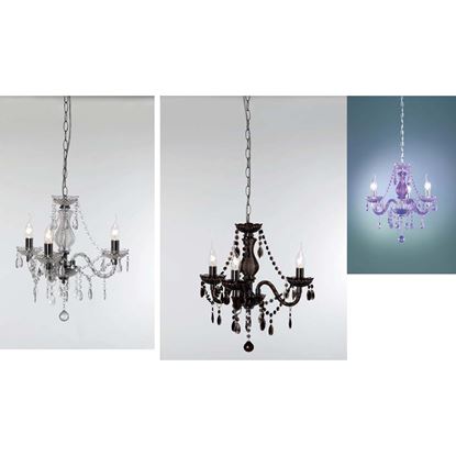 Immagine di LAMPADARIO LUSTER, 3 LUCI, ACRILICO, TRASPARENTE 40 CM