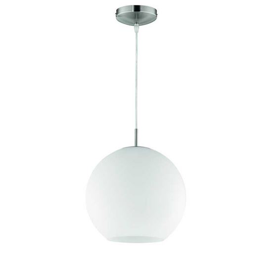 Immagine di SOSPENSIONE MOON, SFERA IN VETRO, COLORE BIANCO, Ø30 CM