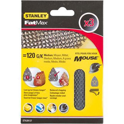 Immagine di 3 FOGLI ABRASIVI, PER LEVIGATRICE MOUSE,  GRANA 120