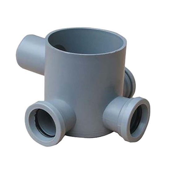 Immagine di POZZETTO PP, 3 ENTRATE Ø 40 MM, 1 USCITA Ø 50 MM, H 125 MM