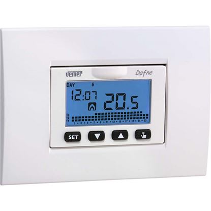 Immagine di CRONOTERMOSTATO DAFNE 230, DA INCASSO, PROGRAMMABILE SETTIMANALE, RETROILLUMINATO