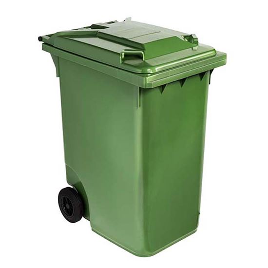 Immagine di CONTENITORE IN PLASTICA CONTIVIA 2, 2 RUOTE 360 LT, VERDE
