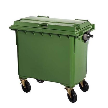 Immagine di CONTIVIA 4 - CONTENITORE IN PLASTICA CONTIVIA 4, 4 RUOTE 660 LT, VERDE