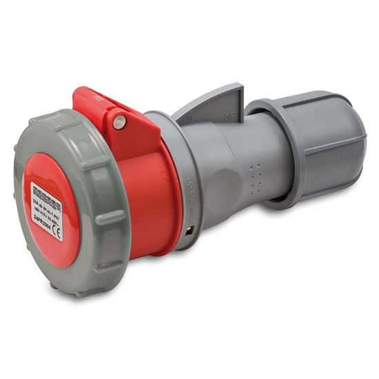 Immagine di PRESA INDUSTRIALE DRITTA 32A, 3P+N+T, 6H, COLORE ROSSO, IP67, 380-415V