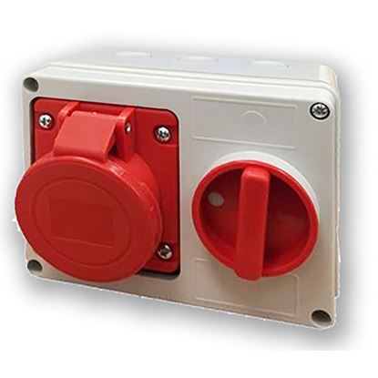 Immagine di PRESA INTERBLOCCATA ORIZZONTALE 16A, 3P+N+T, COLORE ROSSO, 6H, IP44, 380-415V