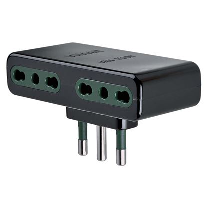 Immagine di ADATTATORE MULTIPRESA 10A 4 PRESE, COLORE NERO
