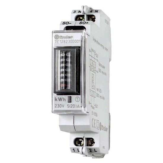 Immagine di CONTATORE DI ENERGIA MONOFASE 25A, AC 50HZ, 230 V, DISPLAY MECCANICO