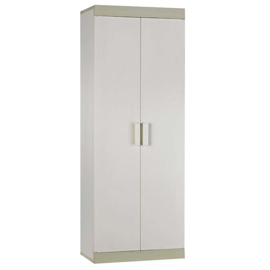 Immagine di ARMADIO ALTO 4 RIPIANI, CON PIEDINI, BICOLORE, PORTATA 15 KG, 63X175X39 CM