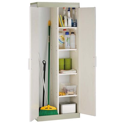 Immagine di ARMADIO ALTO PORTASCOPE, CON PIEDINI, BICOLORE, PORTATA 15 KG, 63X175X39 CM