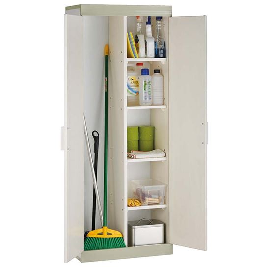 Immagine di ARMADIO ALTO PORTASCOPE, CON PIEDINI, BICOLORE, PORTATA 15 KG, 63X175X39 CM