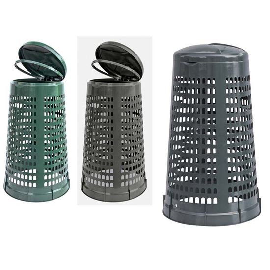 Bidone trespolo portasacco verde 110 lt