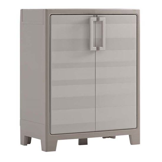 Immagine di ARMADIO BASSO GULLIVER, 2 RIPIANI, COLORE BEIGE, PORTATA 30 KG A RIPIANO, 80X44X100 CM