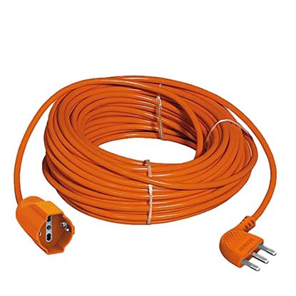 Immagine di PROLUNGA GARDEN, 15 MT, SPINA 16 A, PRESA SCHUKO, IDEALE PER APPARECCHI DA GIARDINAGGIO, COLORE ARANCIO, CAVO 3X1,5