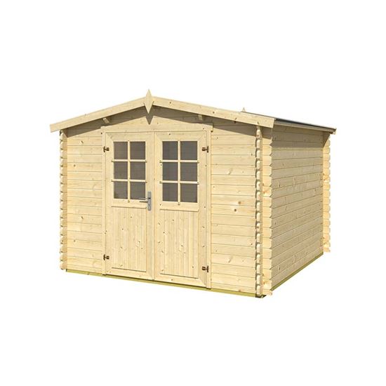 Immagine di CASETTA IN LEGNO ALBA 300X300XH 330 CM, A PERLINE AD INCASTRO, SPESSORE 34 MM,