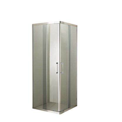 Immagine di BOX DOCCIA GIULIA, PROFILO CROMO LUCIDO, CRISTALLO FUMÈ, SPESSORE 4 MM, MANIGLIA CROMATA, 69/79X89/99X185 CM