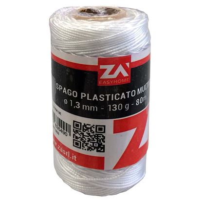 Immagine di SPAGO PLASTIFICATO BIANCO, Ø 1,3 MM, 80 MT
