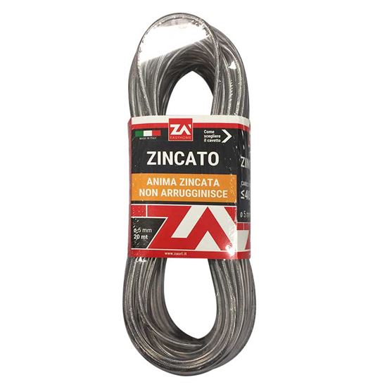 Immagine di CAVETTO ACCIAIO, RIVESTITO PVC, 4 MM,  20 MT, OTTONATO