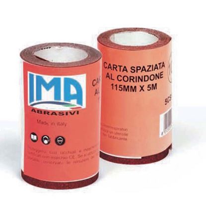 Immagine di CARTA SPAZIATA, PER LEGNO, STUCCHI E VERNICI, ROTOLO 5 MT, GRANA 120