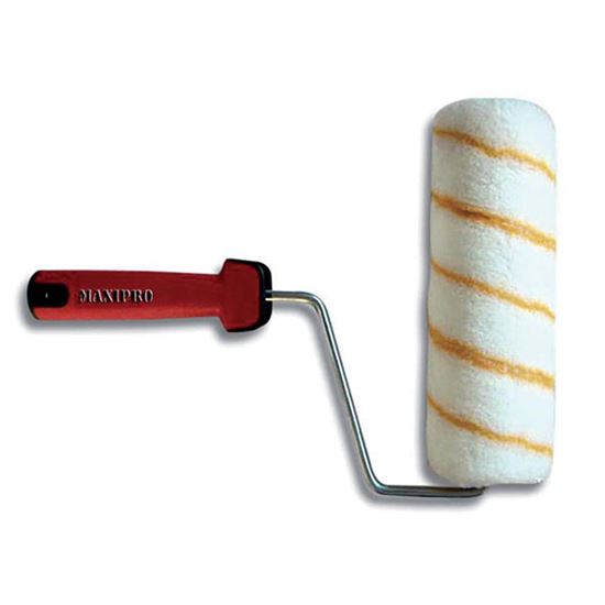 Immagine di RULLO TERMOBETA, GIALLO, GAMBO GALVANIZZATO ARGENTO, MANICO SOFT TOUCH A VITE, 22 CM