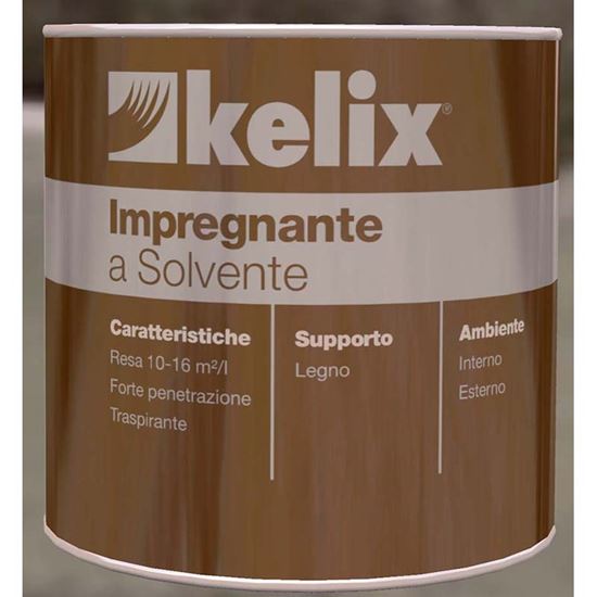 Immagine di IMPREGNANTEANTE SOLVENTE, KELIX, 2,5 LT,  COLORE NOCE SCURO