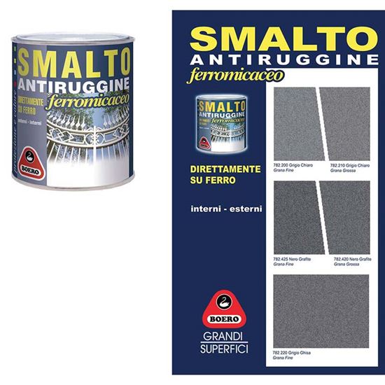 Immagine di SMALTO ANTIRUGGINE, GRANA FINE, 2,500 LT, COLORE NERO