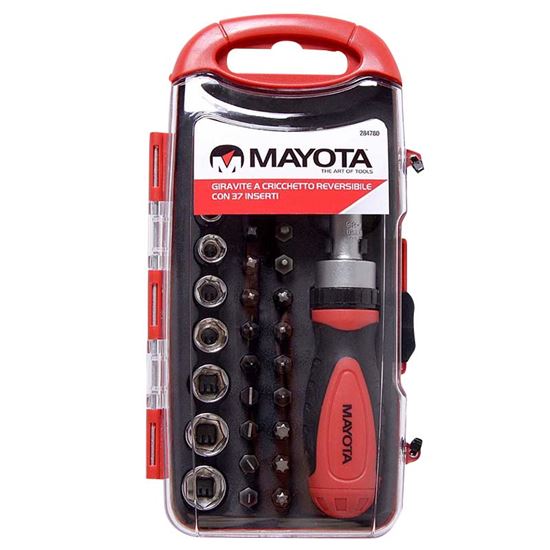 Immagine di SET 37 UTENSILI, GIRAVITE A CRICCHETTO, REVERSIBILE