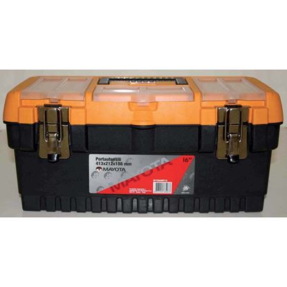 Immagine di CASSETTA PORTAUTENSILI 19" MAYOTA, IN POLIPROPILENE, VASSOIO ORGANIZER, CERNIERE IN METALLO, 49X27XH24,5 CM