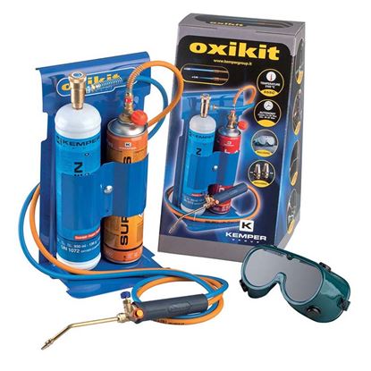 Immagine di SALDATORE A GAS, COMPOSTO DA BOMBOLA G.P.L., BOMBOLA DI OSSIGENO DA 100 LITRI,