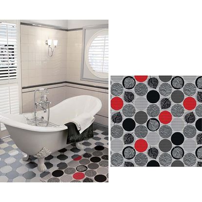 Immagine di TAPPETO SCHIUMATO, PUNTI ROSSI, H65 CM