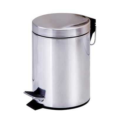 Immagine di PATTUMIERA 5 L CON PEDALE IN ACCIAIO CROMATO, CM 20XH.27,5